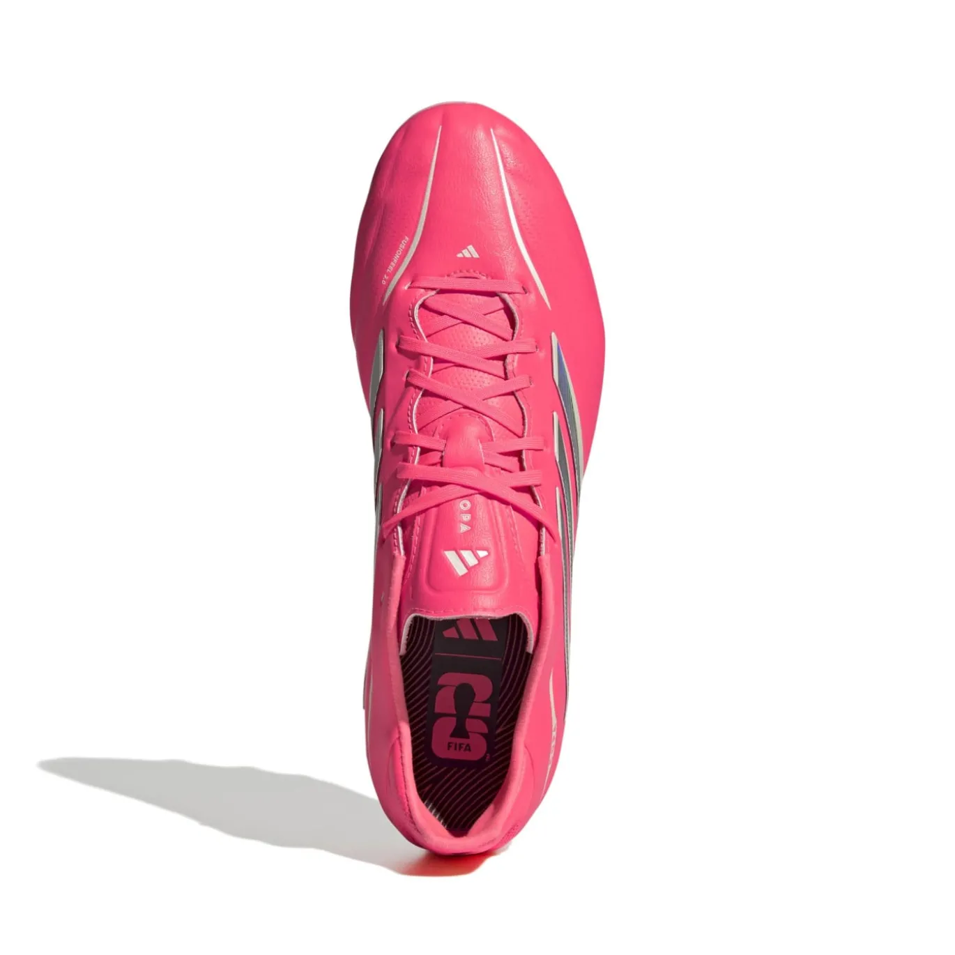 adidas Copa Pure IV Pro Gras Voetbalschoenen (FG) Felroze Zilver Wit