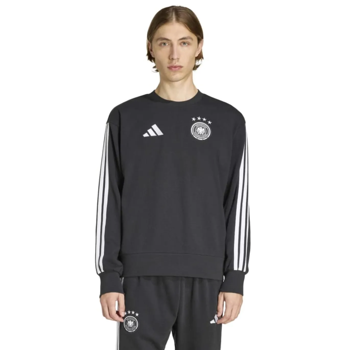 adidas Duitsland DNA Crew Sweater 2026-2028 Zwart Wit