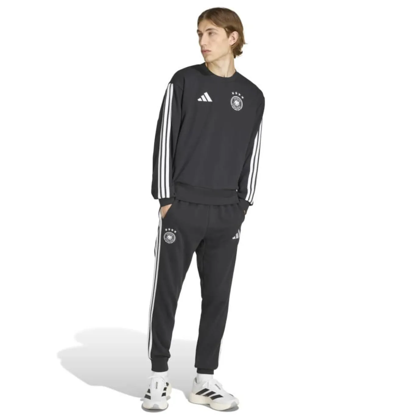 adidas Duitsland DNA Crew Sweater 2026-2028 Zwart Wit