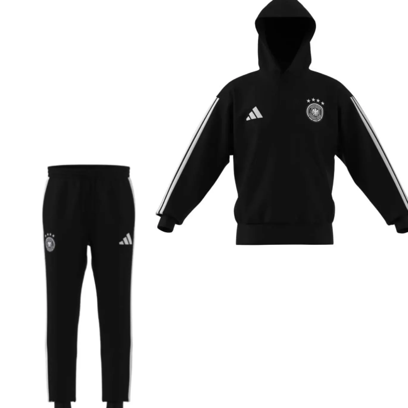 adidas Duitsland DNA Trainingspak Hooded 2026-2028 Zwart Wit