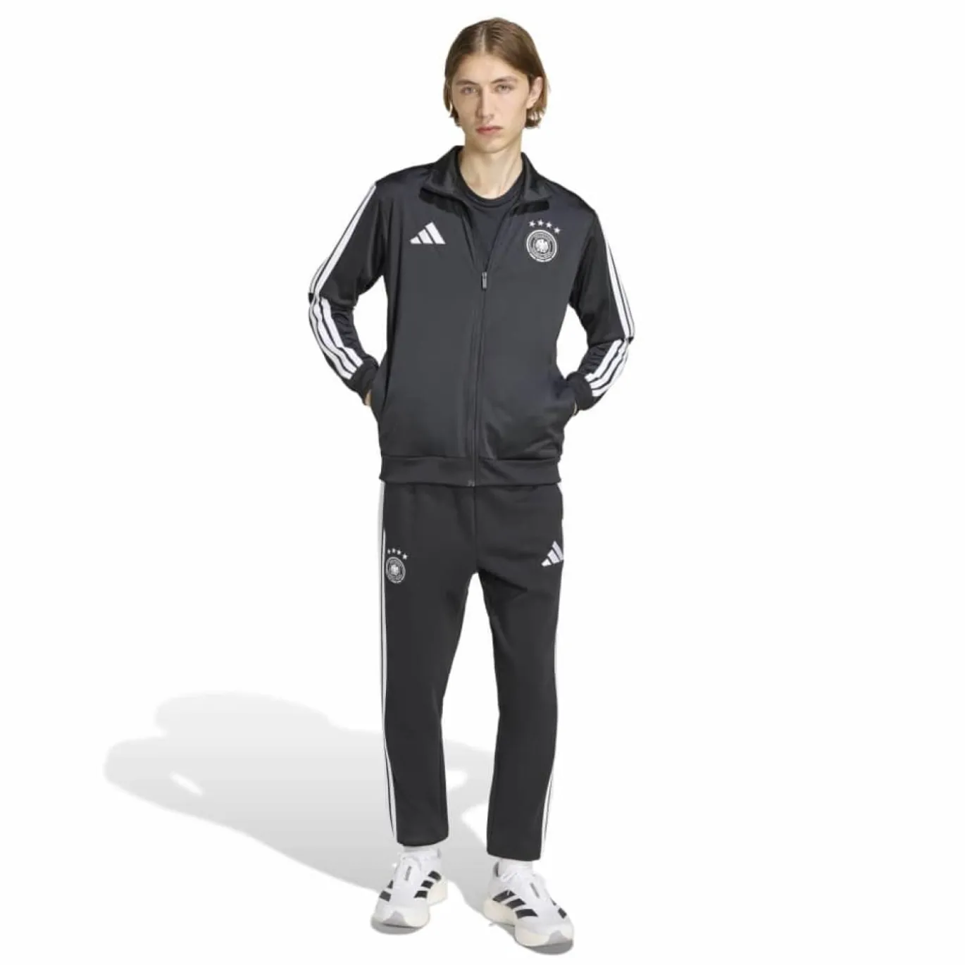 adidas Duitsland DNA Trainingspak Full-Zip 2026-2028 Zwart Wit