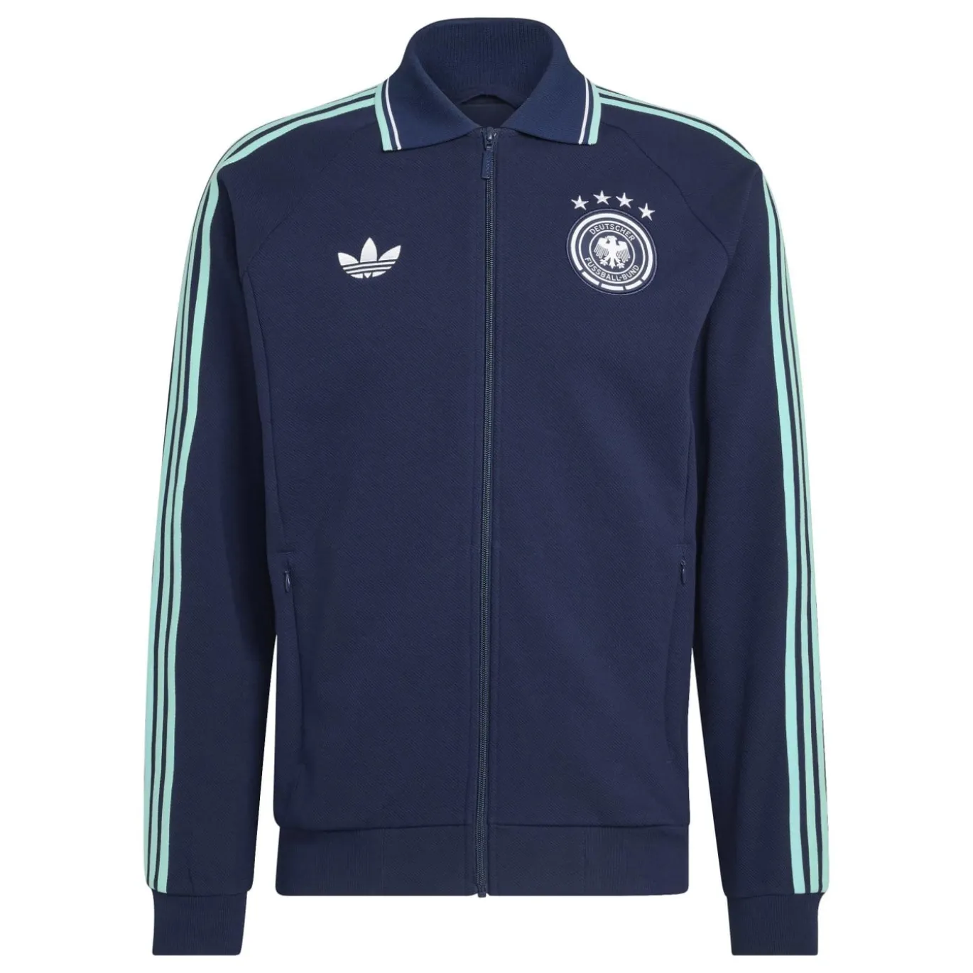 adidas Duitsland Originals Anthem Trainingsjack Donkerblauw Lichtblauw Wit