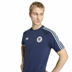 adidas Duitsland Originals T-Shirt Donkerblauw Lichtblauw Wit