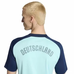 adidas Duitsland Pre-Match Trainingsshirt 2026-2028 Turquoise Donkerblauw
