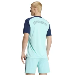 adidas Duitsland Pre-Match Trainingsshirt 2026-2028 Turquoise Donkerblauw