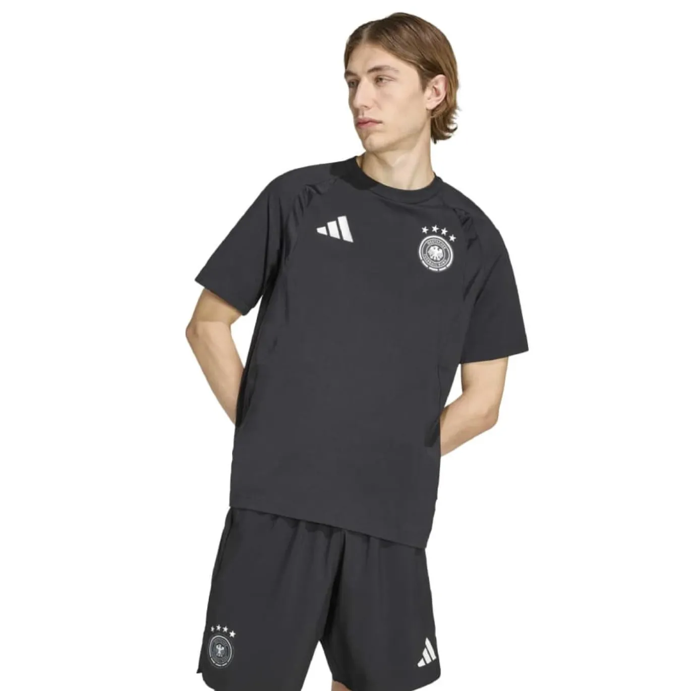 adidas Duitsland Tiro Travel T-Shirt 2026-2028 Zwart Wit