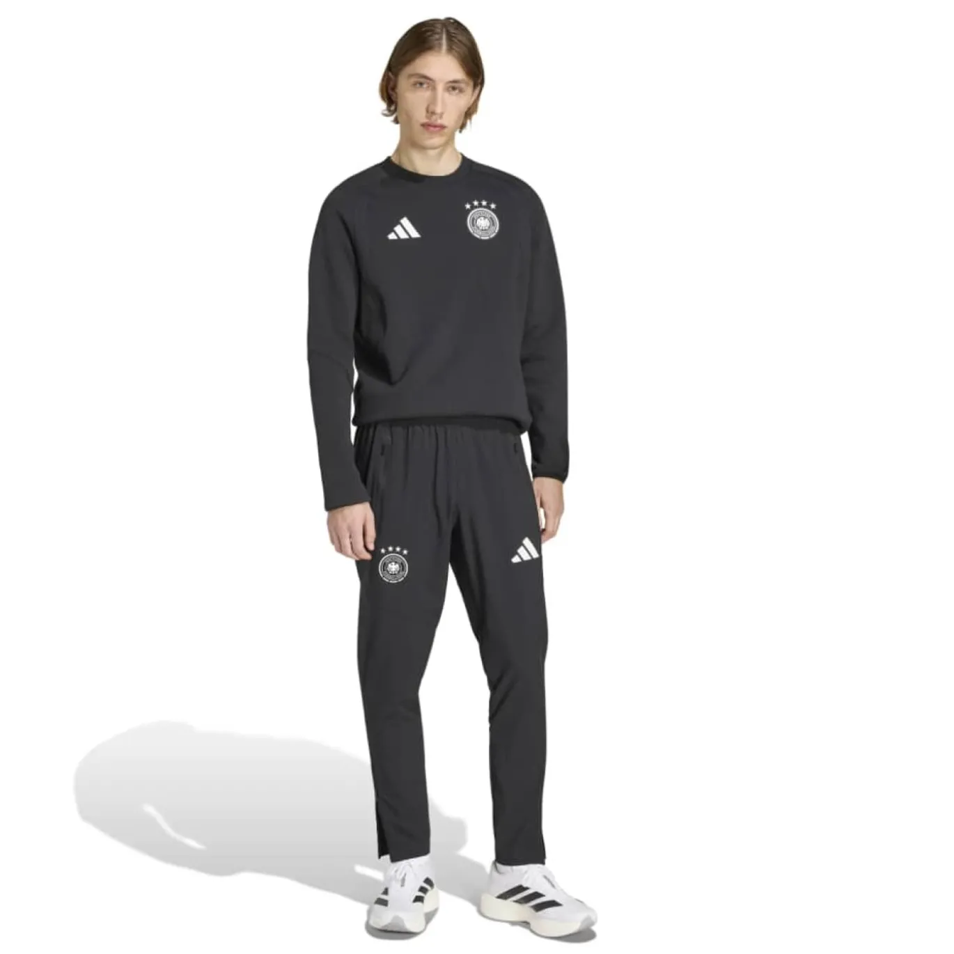 adidas Duitsland Tiro Travel Crew Trainingspak 2026-2028 Zwart Wit