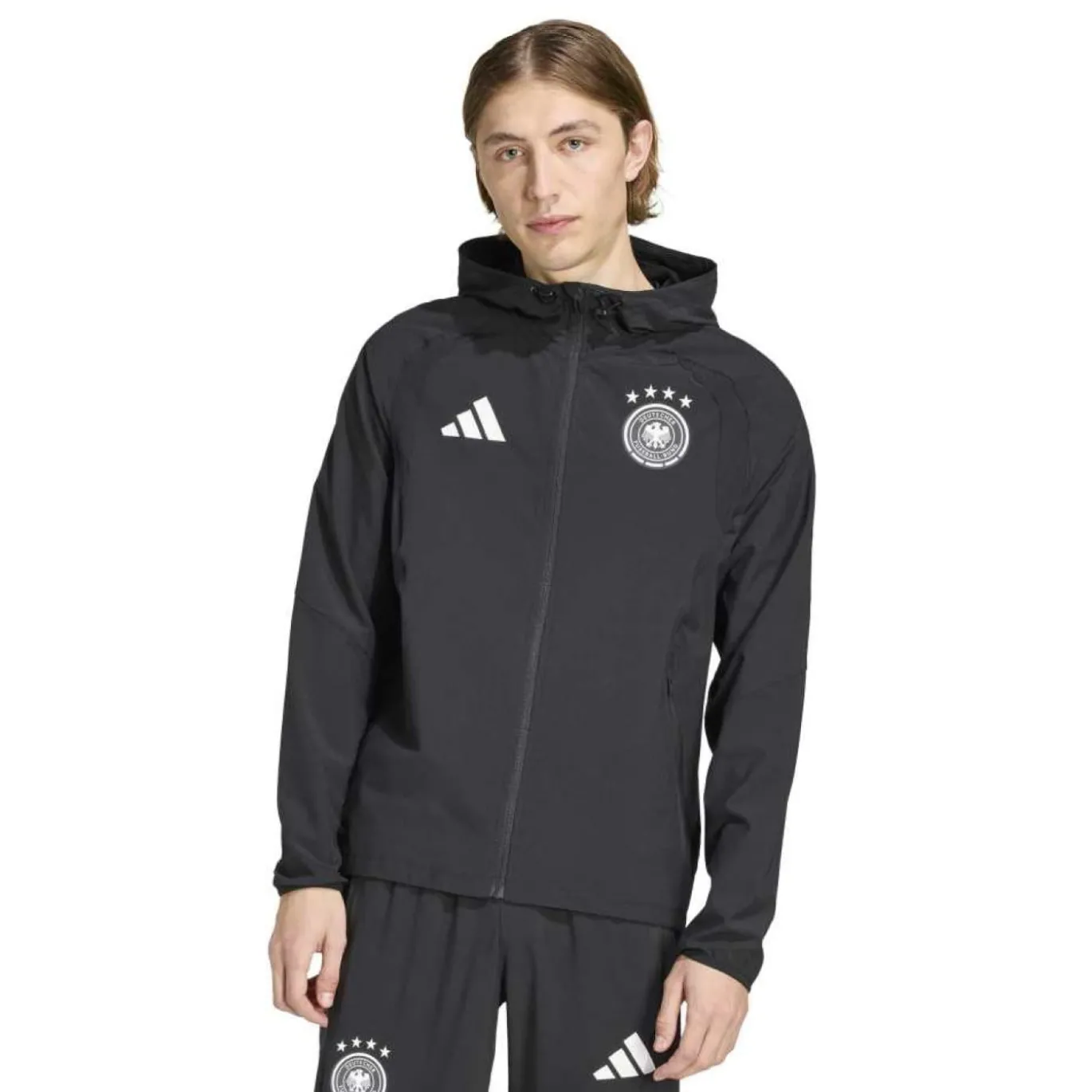 adidas Duitsland Tiro Travel Trainingspak Full-Zip 2026-2028 Zwart Wit