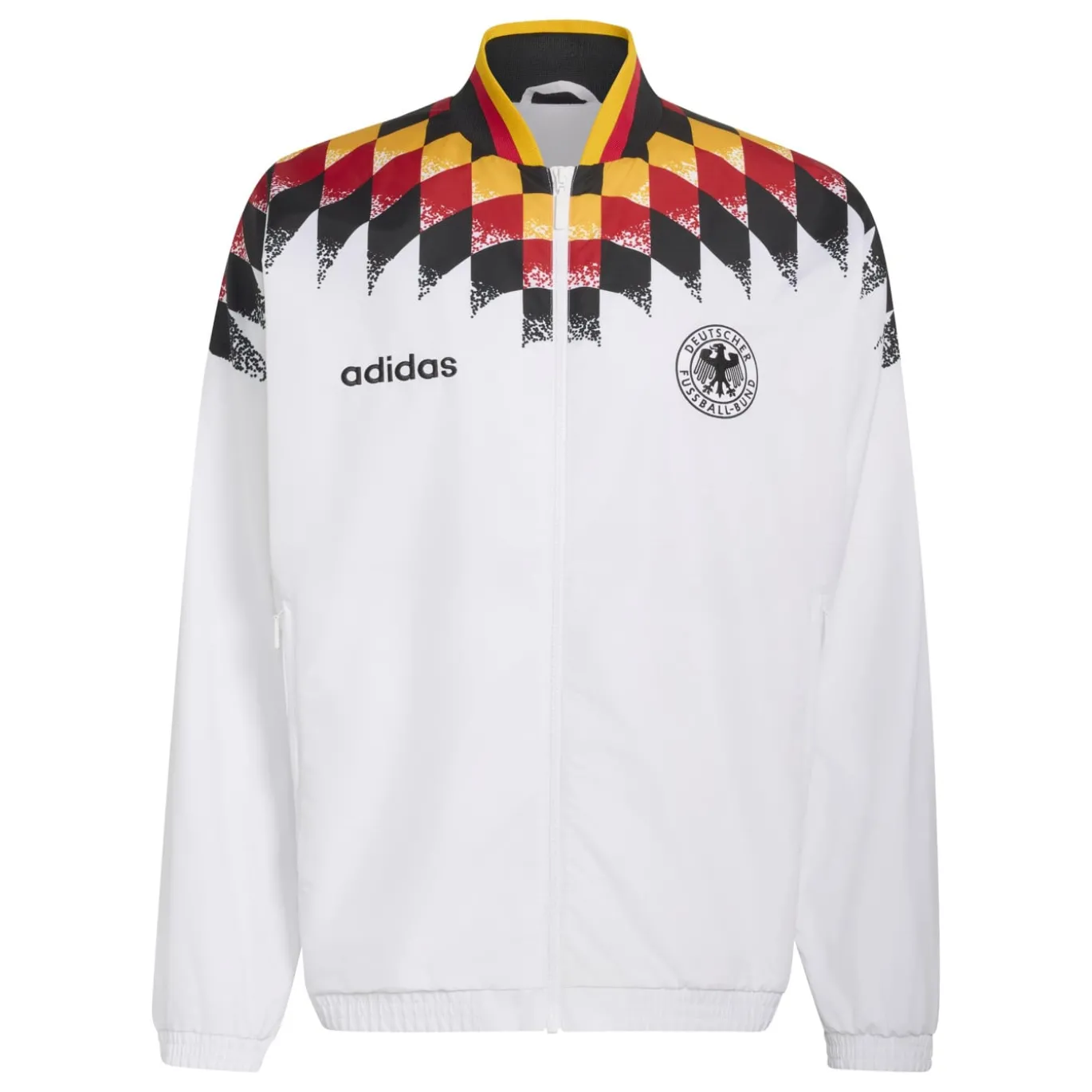 adidas Duitsland Trainingsjack 1994 Wit Zwart Rood Geel