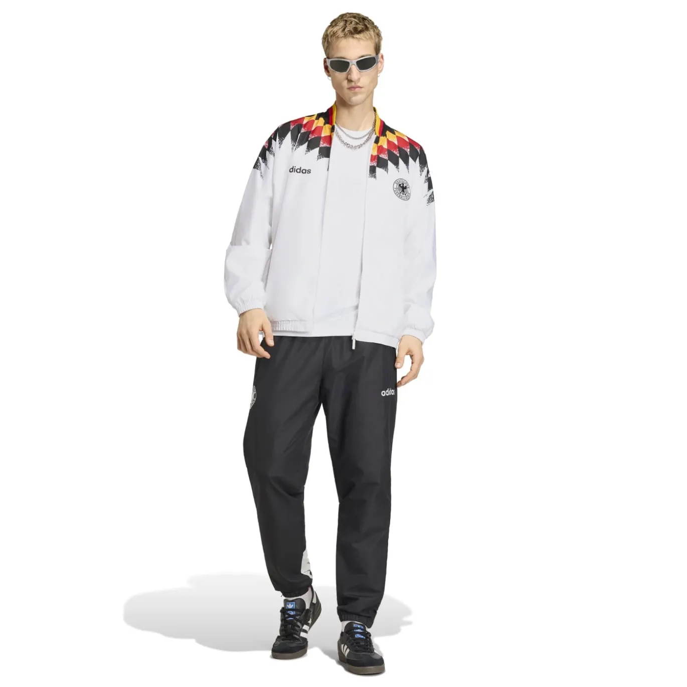 adidas Duitsland Trainingsjack 1994 Wit Zwart Rood Geel