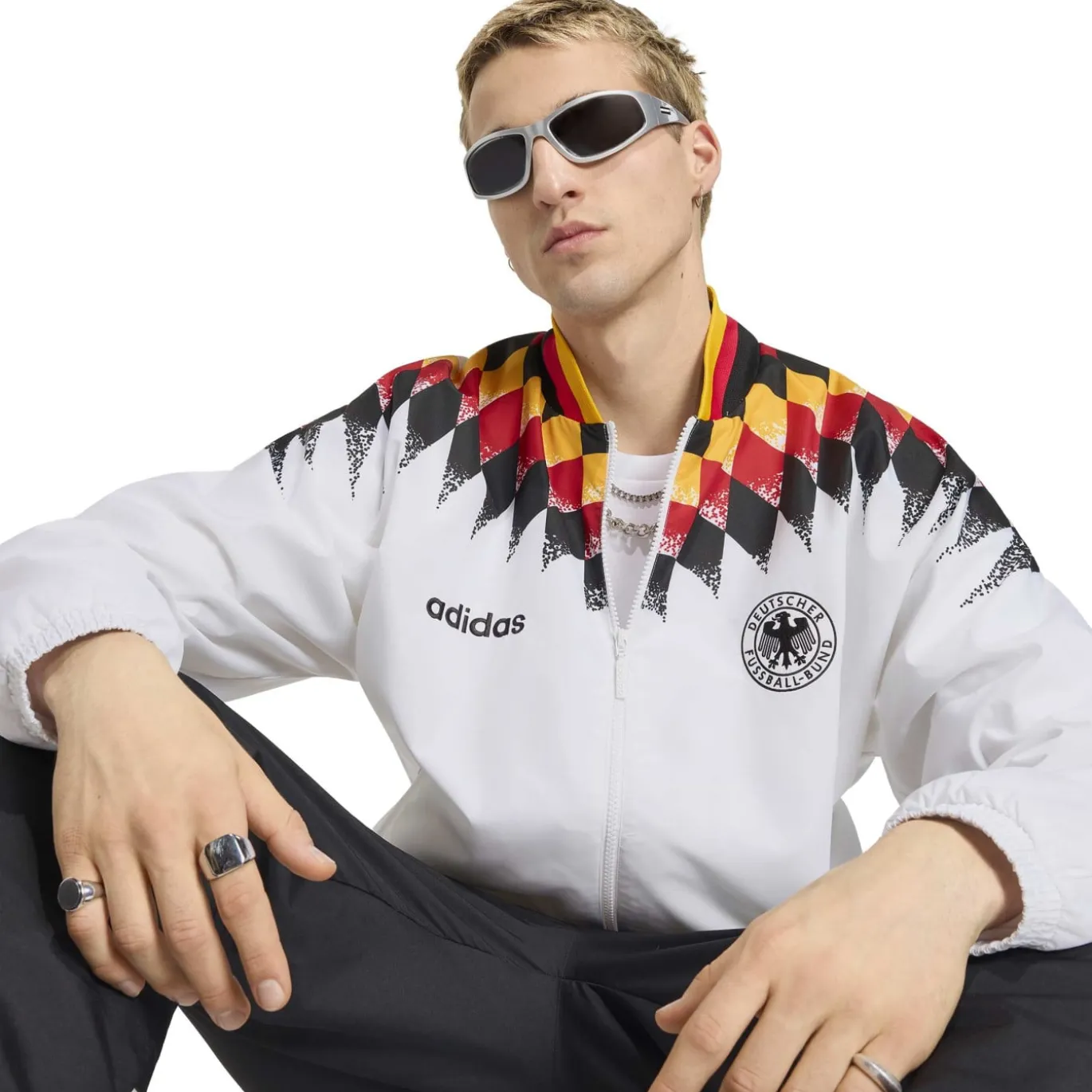 adidas Duitsland Trainingspak 1994 Wit Zwart Rood Geel