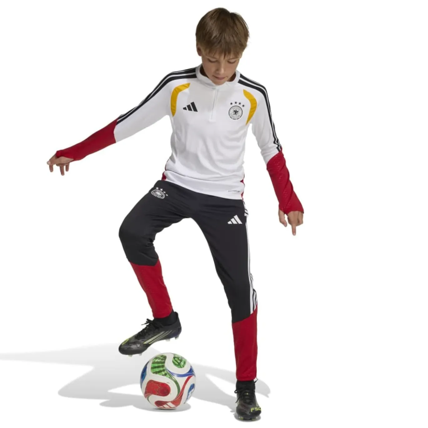 adidas Duitsland Trainingspak 1/4-Zip 2026-2028 Kids Wit Zwart