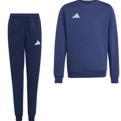 adidas Entrada 26 Crew Sweater Joggingpak Kids Donkerblauw Wit