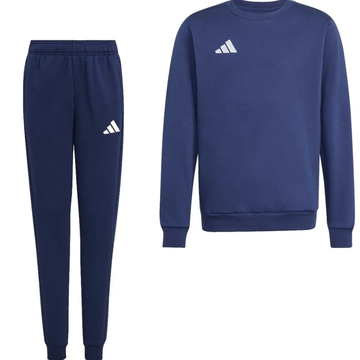 adidas Entrada 26 Crew Sweater Joggingpak Kids Donkerblauw Wit