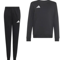 adidas Entrada 26 Crew Sweater Joggingpak Kids Zwart Wit
