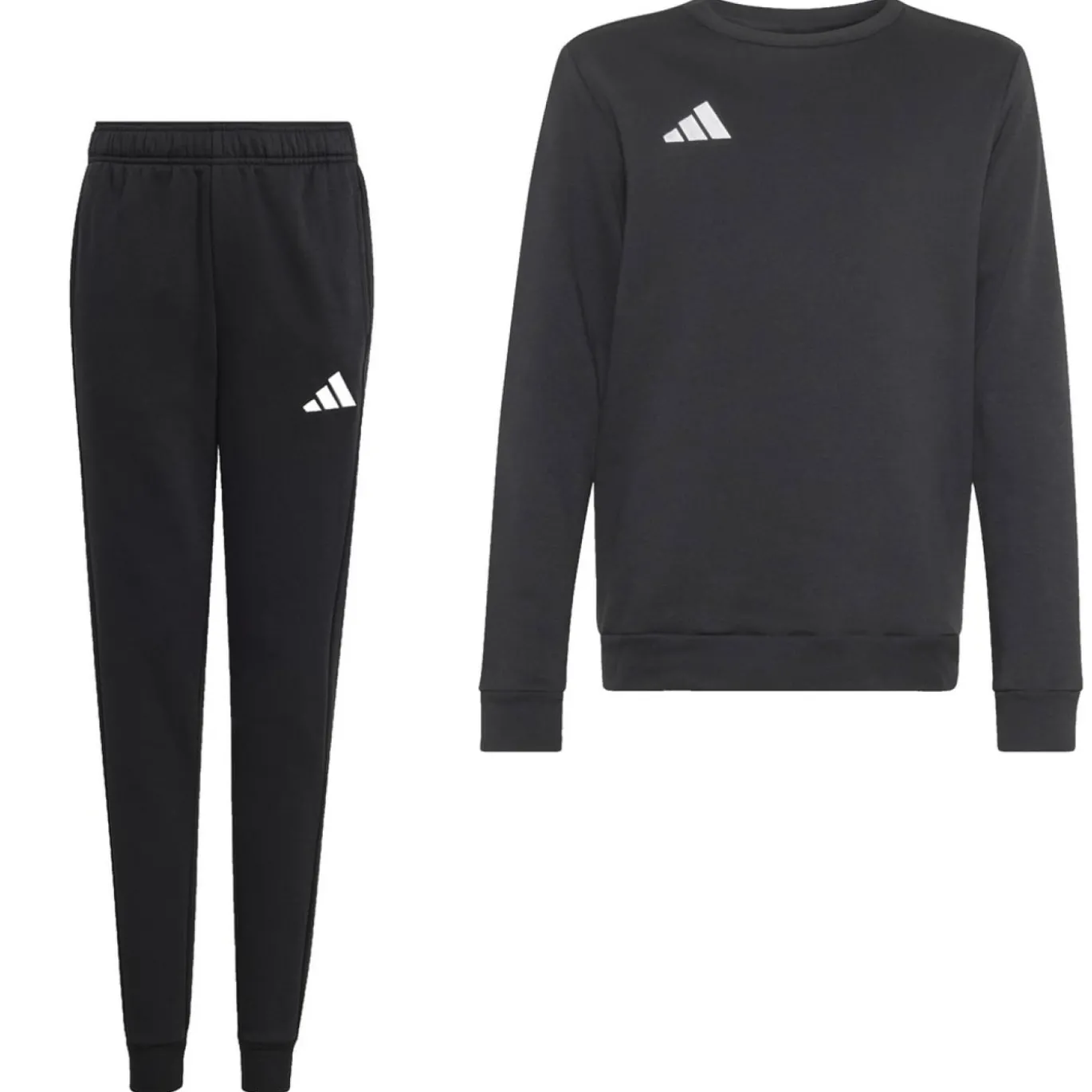 adidas Entrada 26 Crew Sweater Joggingpak Kids Zwart Wit
