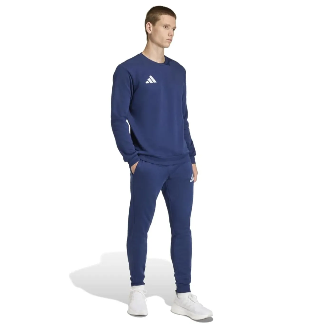adidas Entrada 26 Crew Sweater Joggingpak Donkerblauw Wit