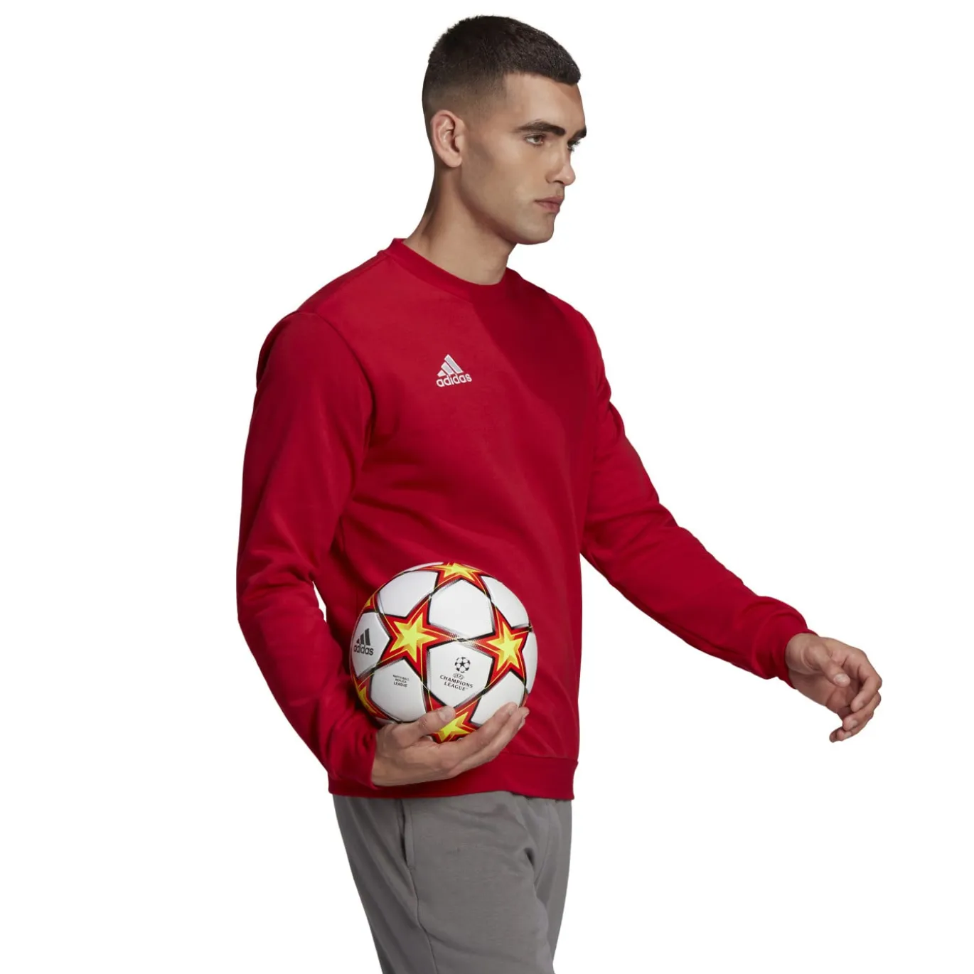 adidas Entrada 22 Crew Sweater Rood Wit