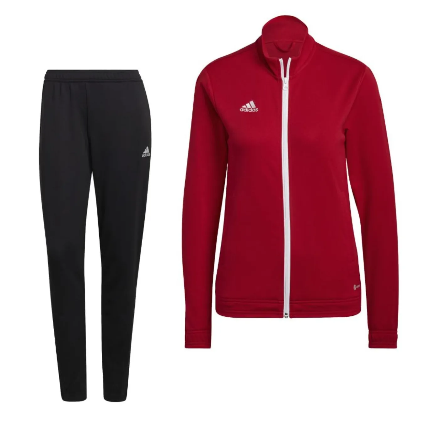 adidas Entrada 22 Full-Zip Trainingspak Dames Rood Zwart Wit