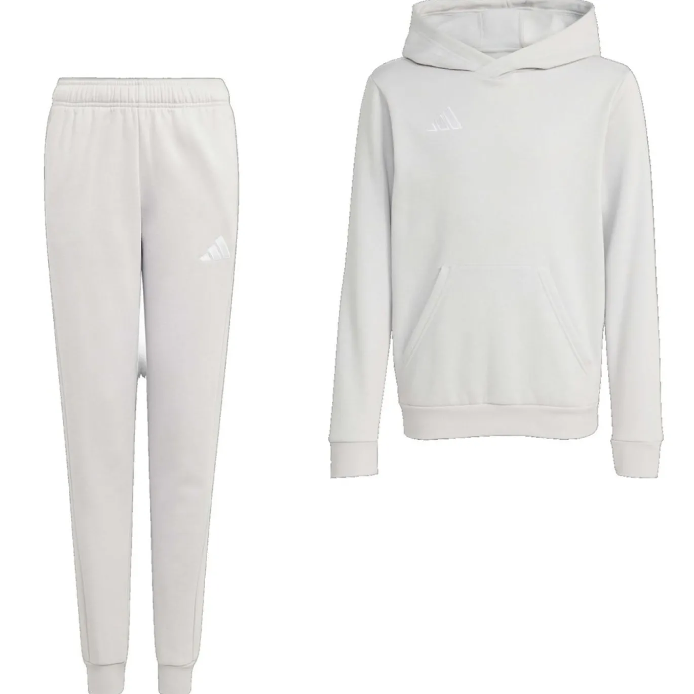 adidas Entrada 26 Hoodie Joggingpak Kids Grijs Wit