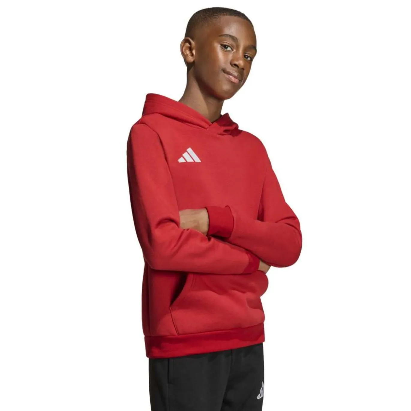 adidas Entrada 26 Hoodie Joggingpak Kids Rood Zwart