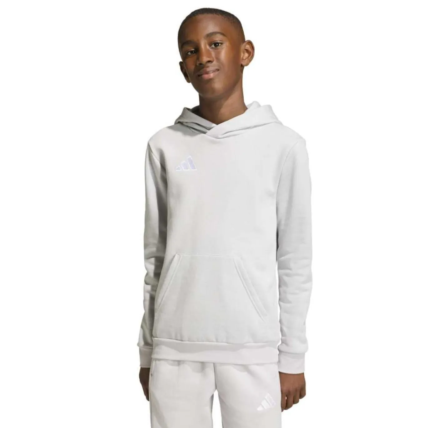 adidas Entrada 26 Hoodie Kids Grijs Wit