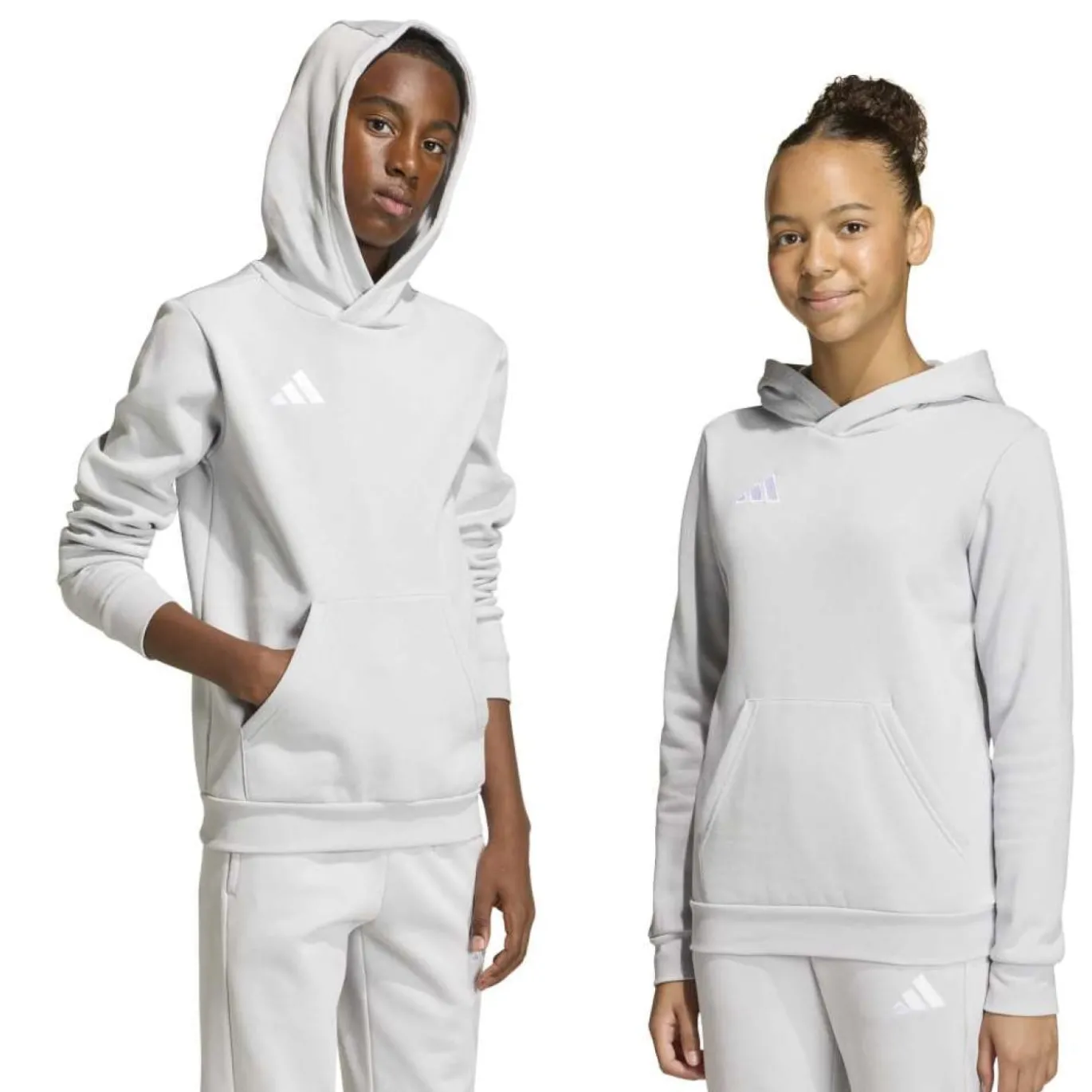 adidas Entrada 26 Hoodie Kids Grijs Wit