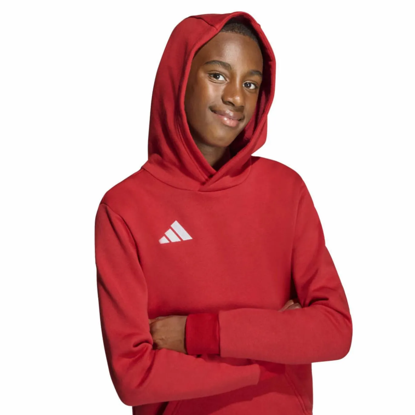 adidas Entrada 26 Hoodie Kids Rood Wit