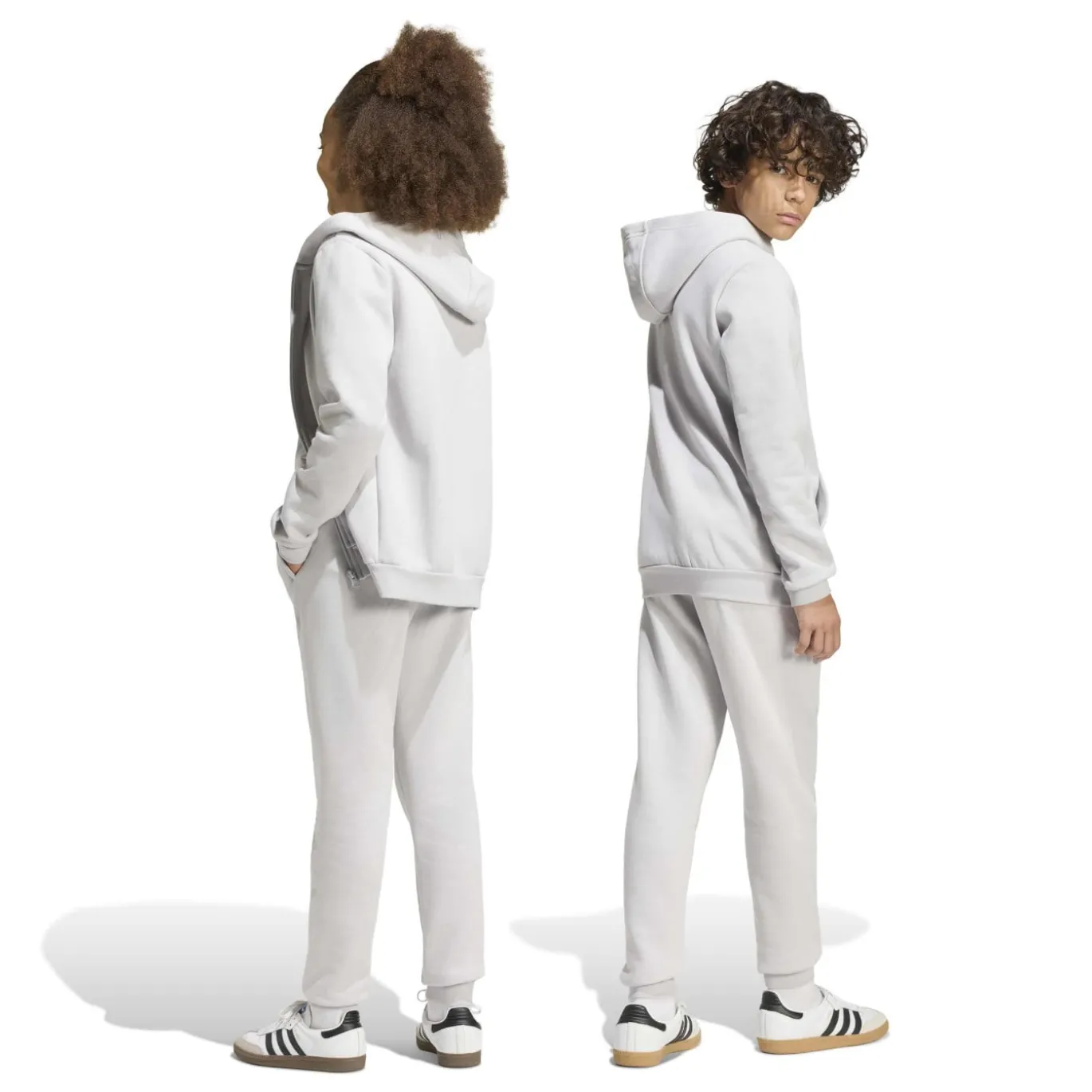 adidas Entrada 26 Joggingpak Full-Zip Vest Kids Grijs Wit