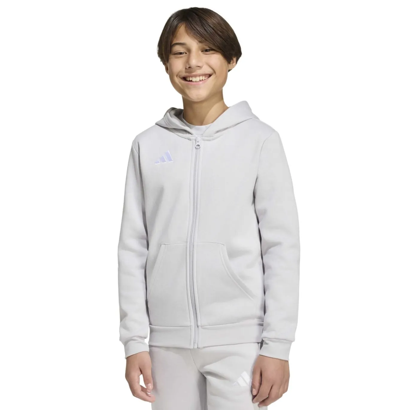 adidas Entrada 26 Joggingpak Full-Zip Vest Kids Grijs Wit