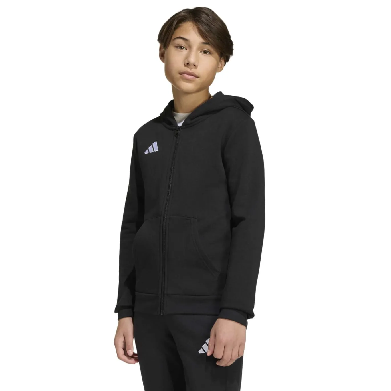 adidas Entrada 26 Joggingpak Full-Zip Vest Kids Zwart Wit