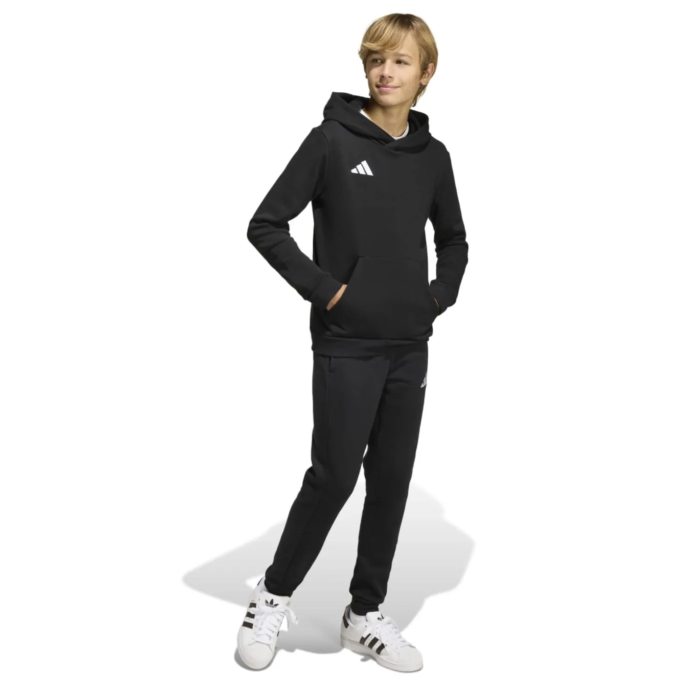 adidas Entrada 26 Joggingpak Full-Zip Vest Kids Zwart Wit