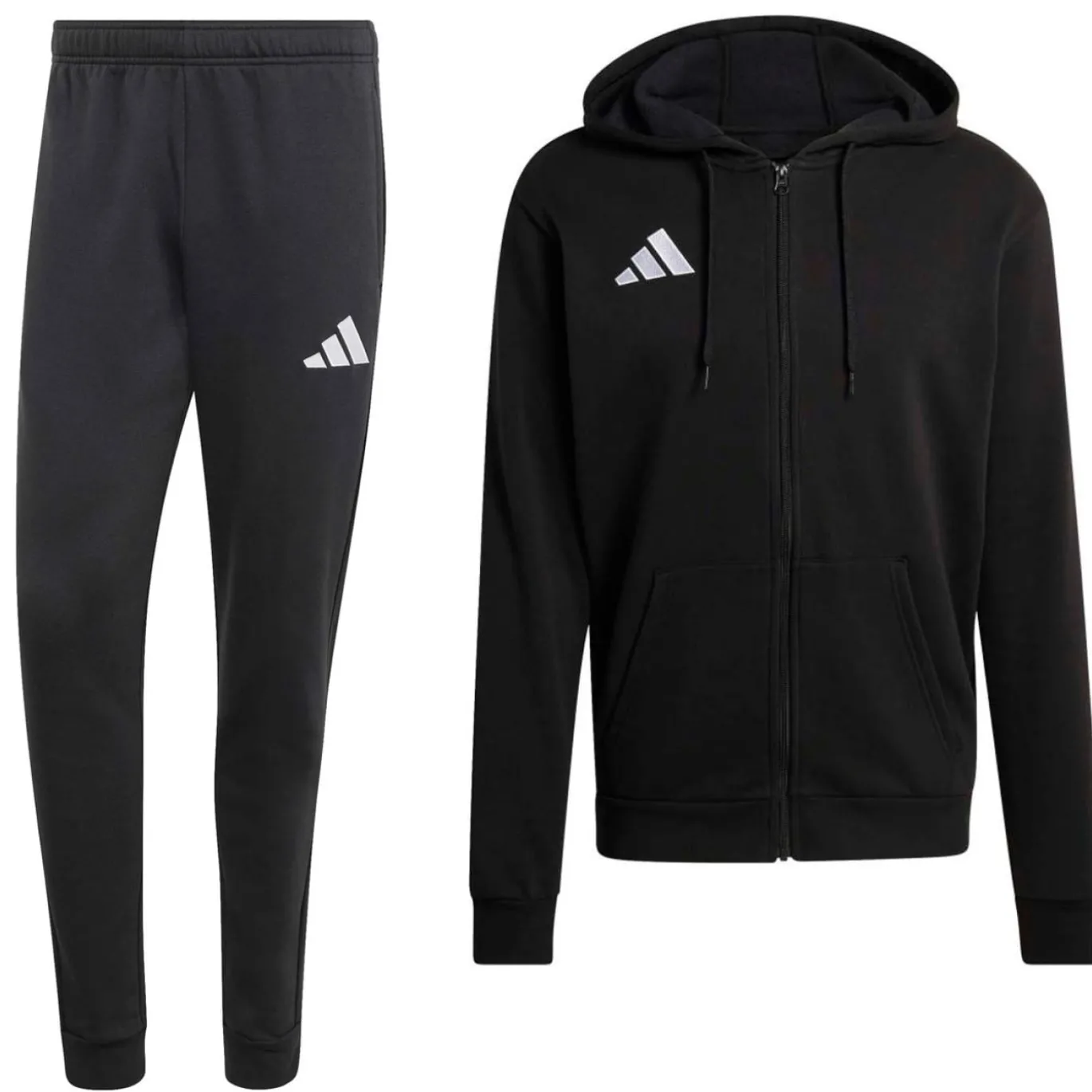 adidas Entrada 26 Joggingpak Full-Zip Vest Zwart Wit