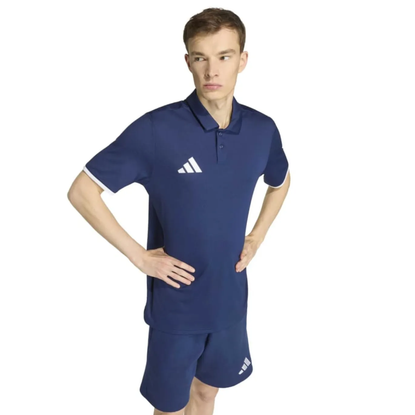 adidas Entrada 26 Polo Donkerblauw Wit