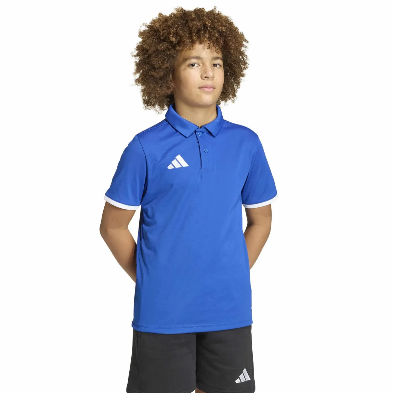 adidas Entrada 26 Polo Kids Blauw Wit