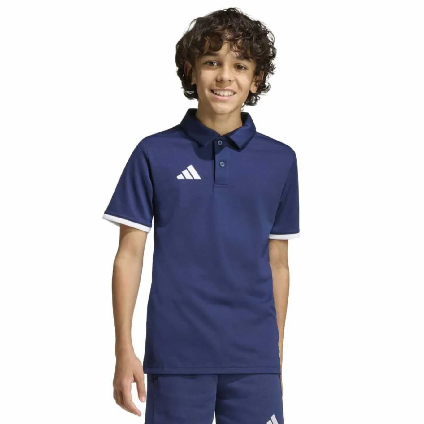 adidas Entrada 26 Polo Kids Donkerblauw Wit