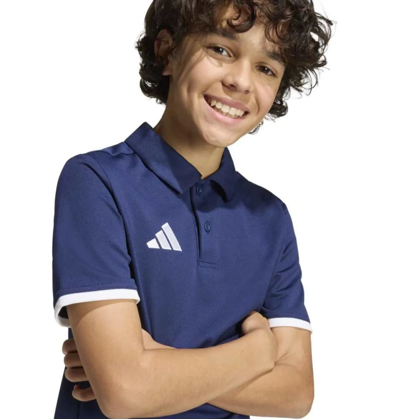 adidas Entrada 26 Polo Kids Donkerblauw Wit