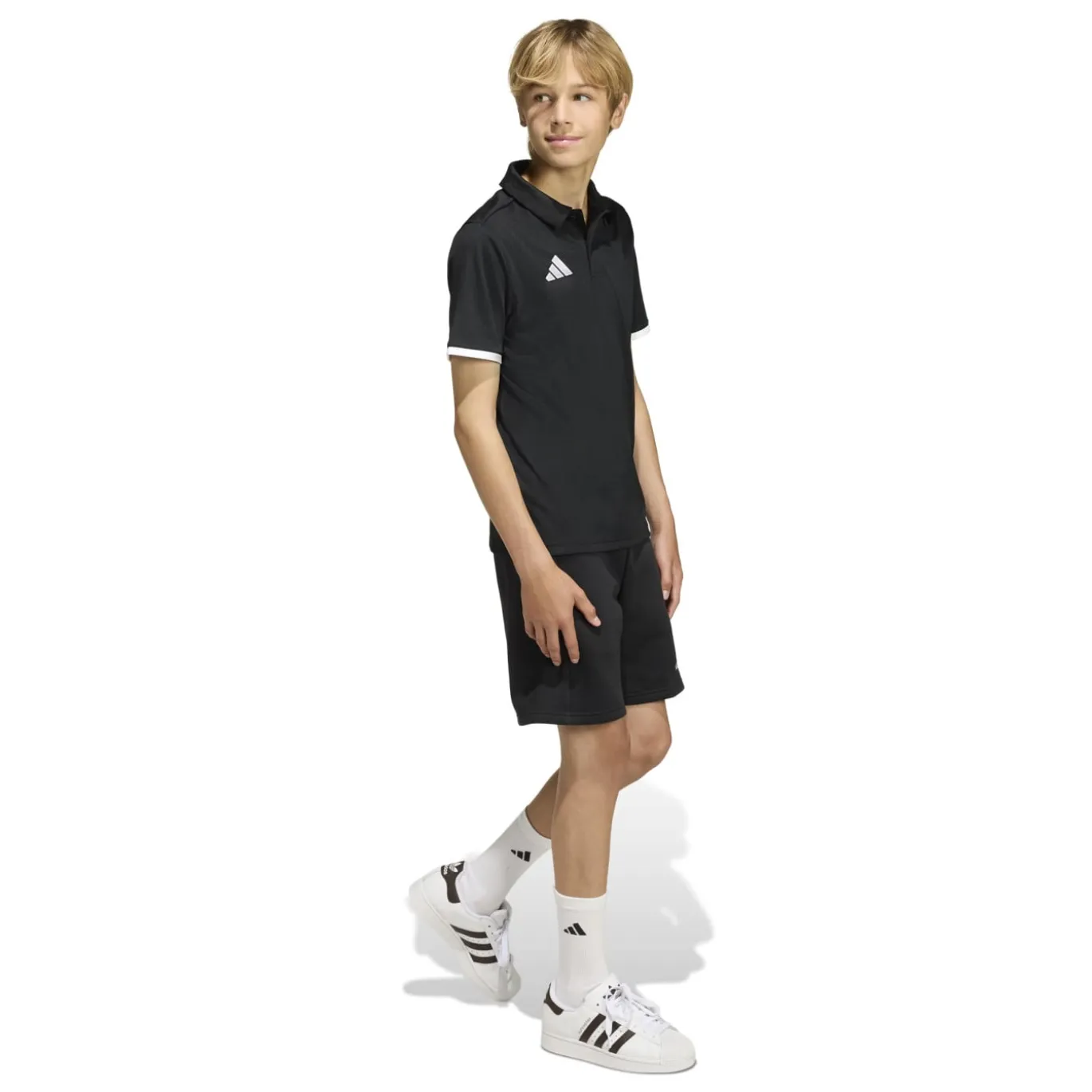 adidas Entrada 26 Polo Kids Zwart Wit
