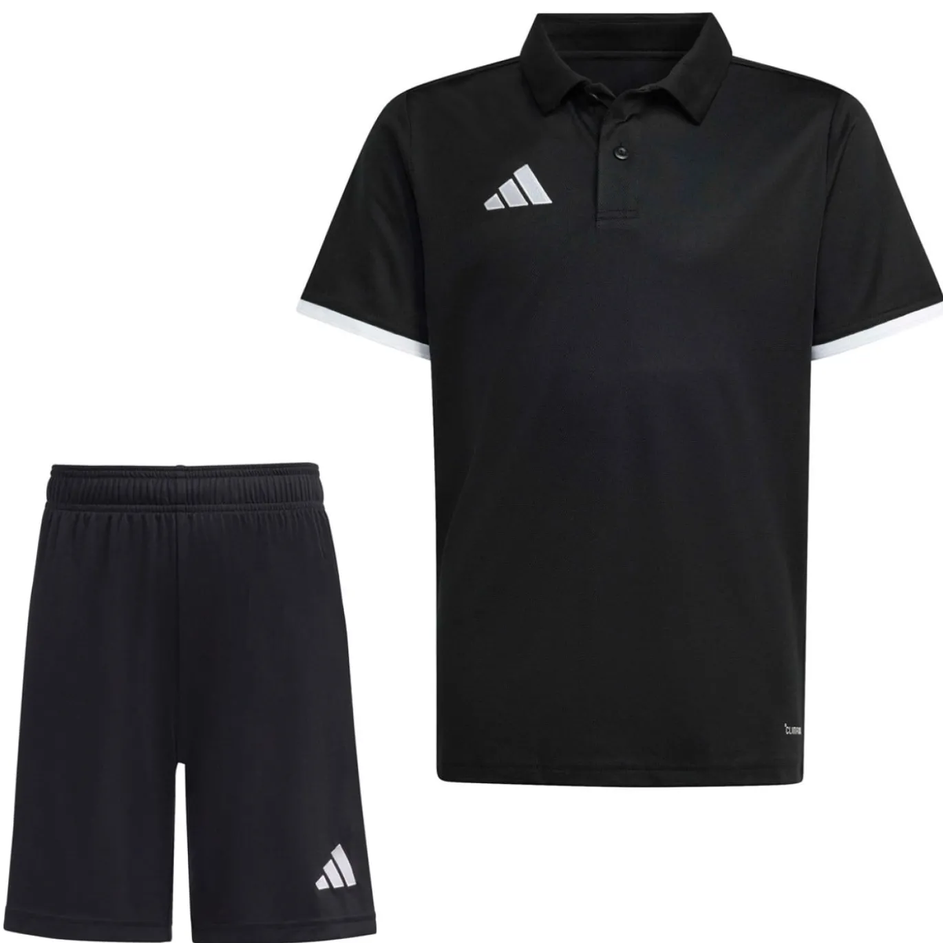 adidas Entrada 26 Polo Trainingsset Kids Zwart Wit
