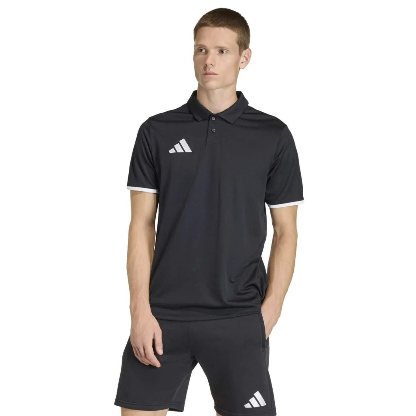 adidas Entrada 26 Polo Trainingsset Zwart Wit