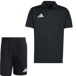 adidas Entrada 26 Polo Trainingsset Zwart Wit