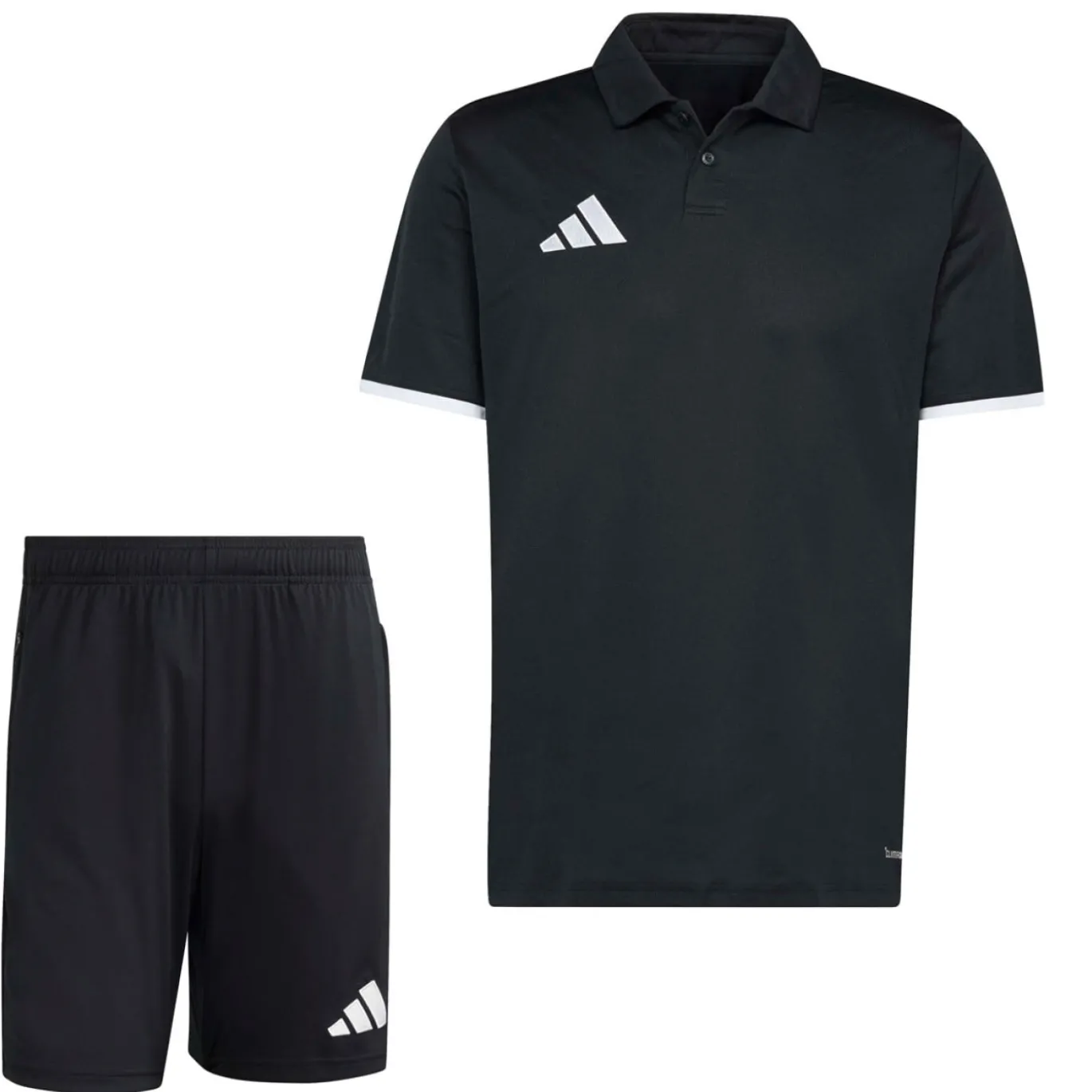 adidas Entrada 26 Polo Trainingsset Zwart Wit
