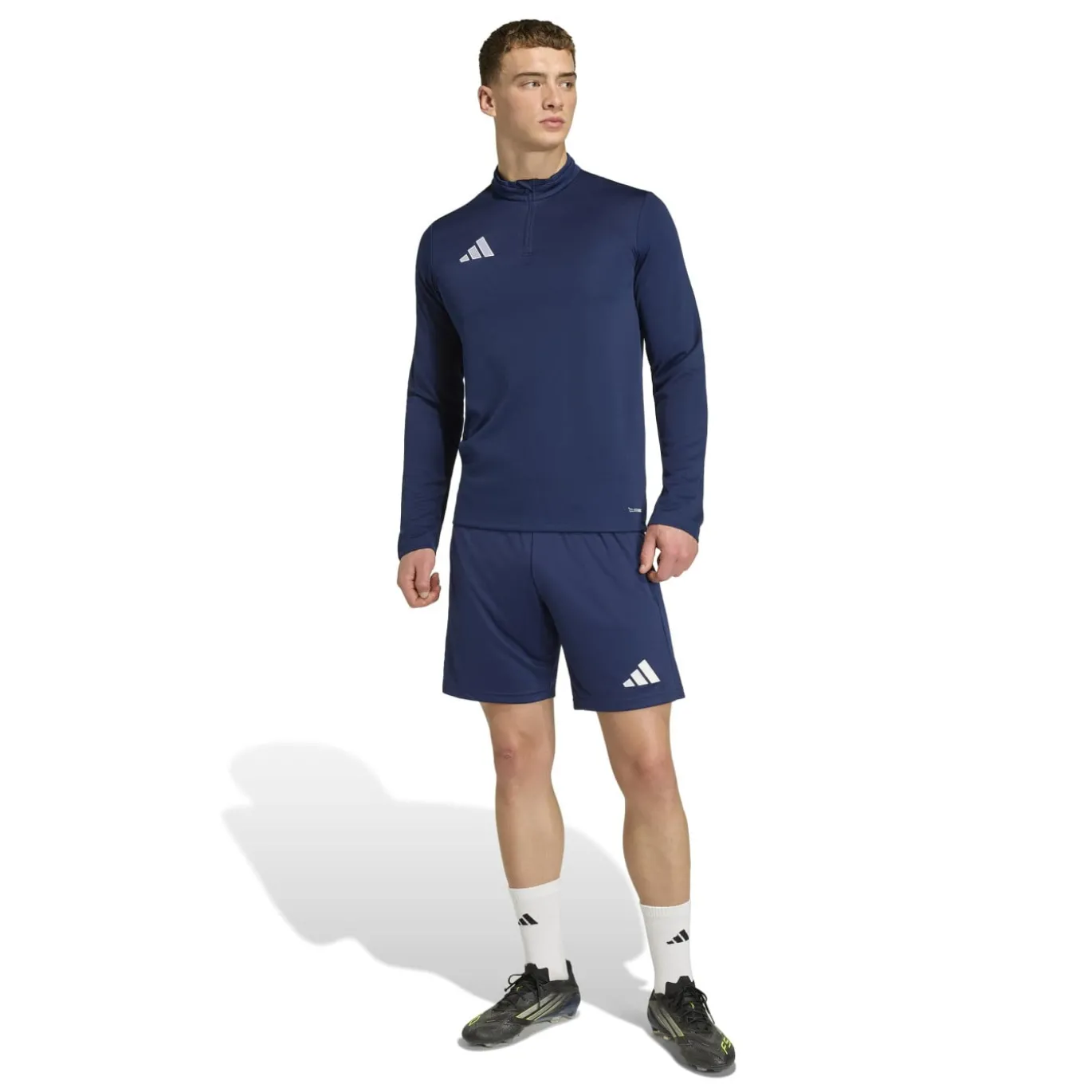 adidas Entrada 26 Polo Trainingsset Donkerblauw Wit