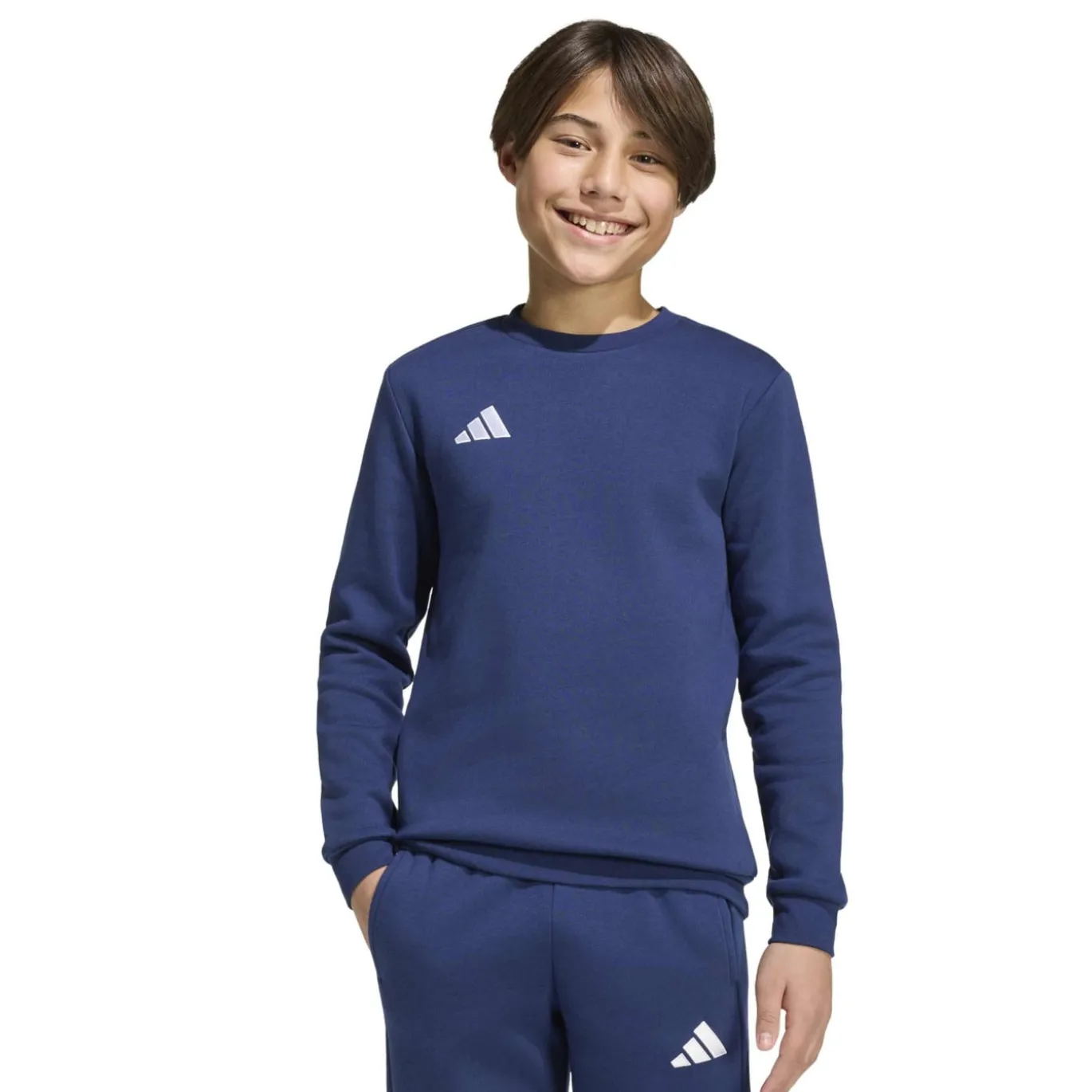 adidas Entrada 26 Sweater Kids Donkerblauw Wit