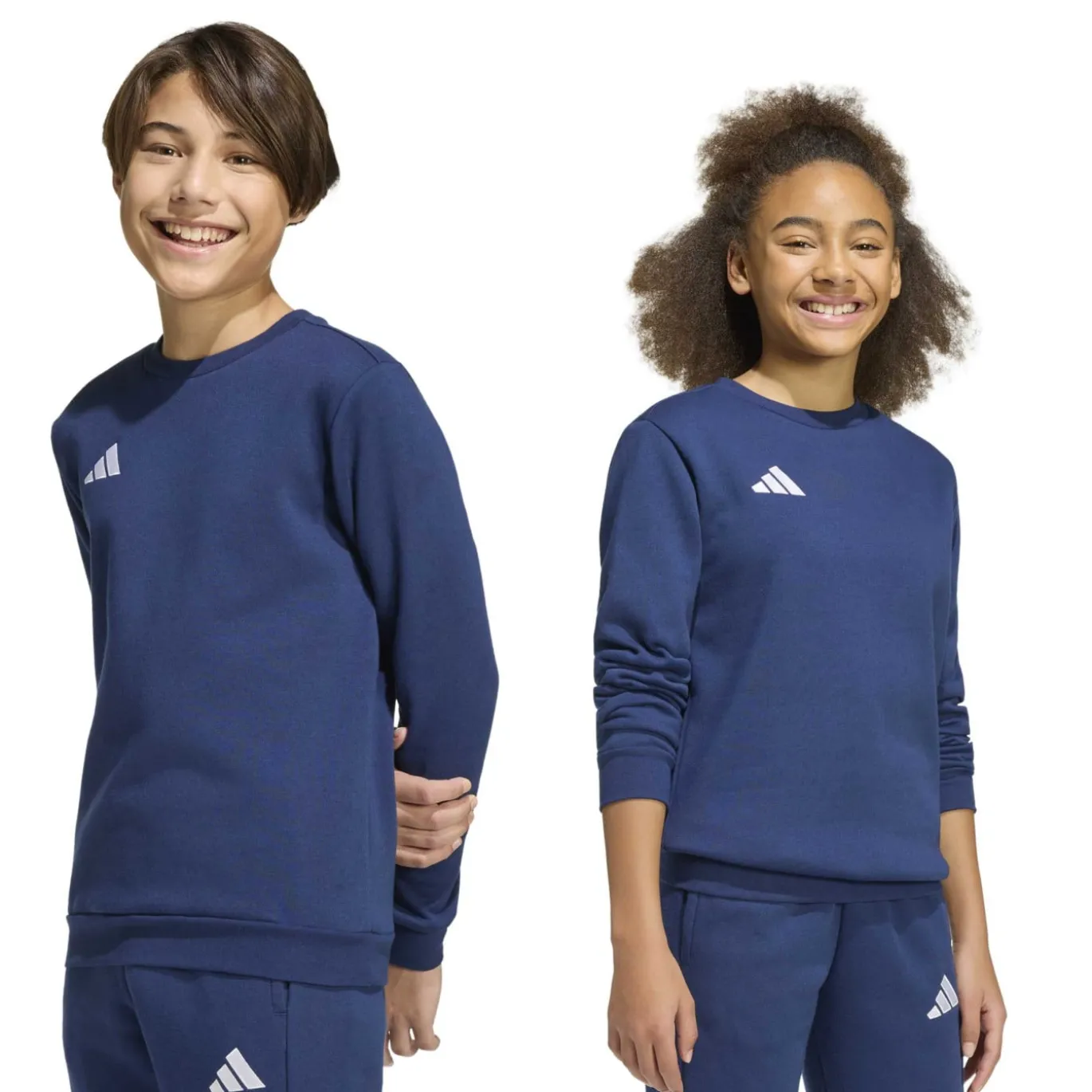adidas Entrada 26 Sweater Kids Donkerblauw Wit