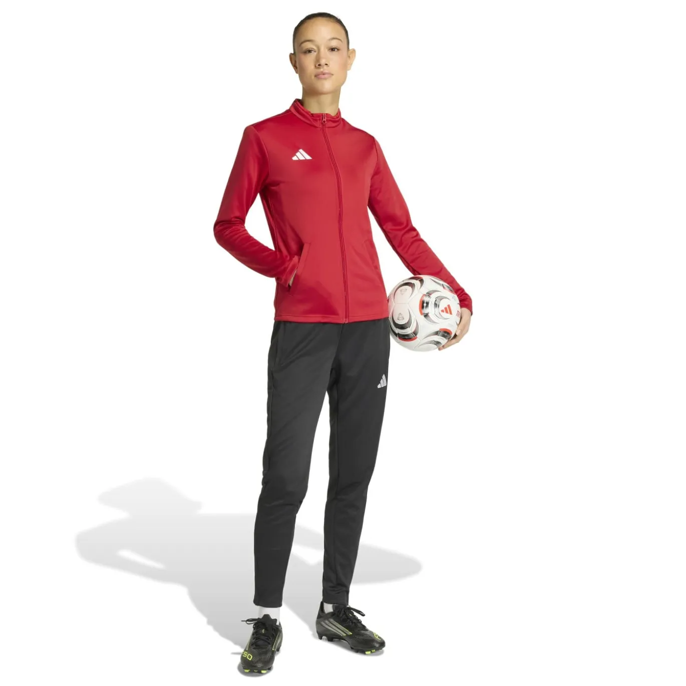 adidas Entrada 26 Trainingsjack Dames Rood Wit