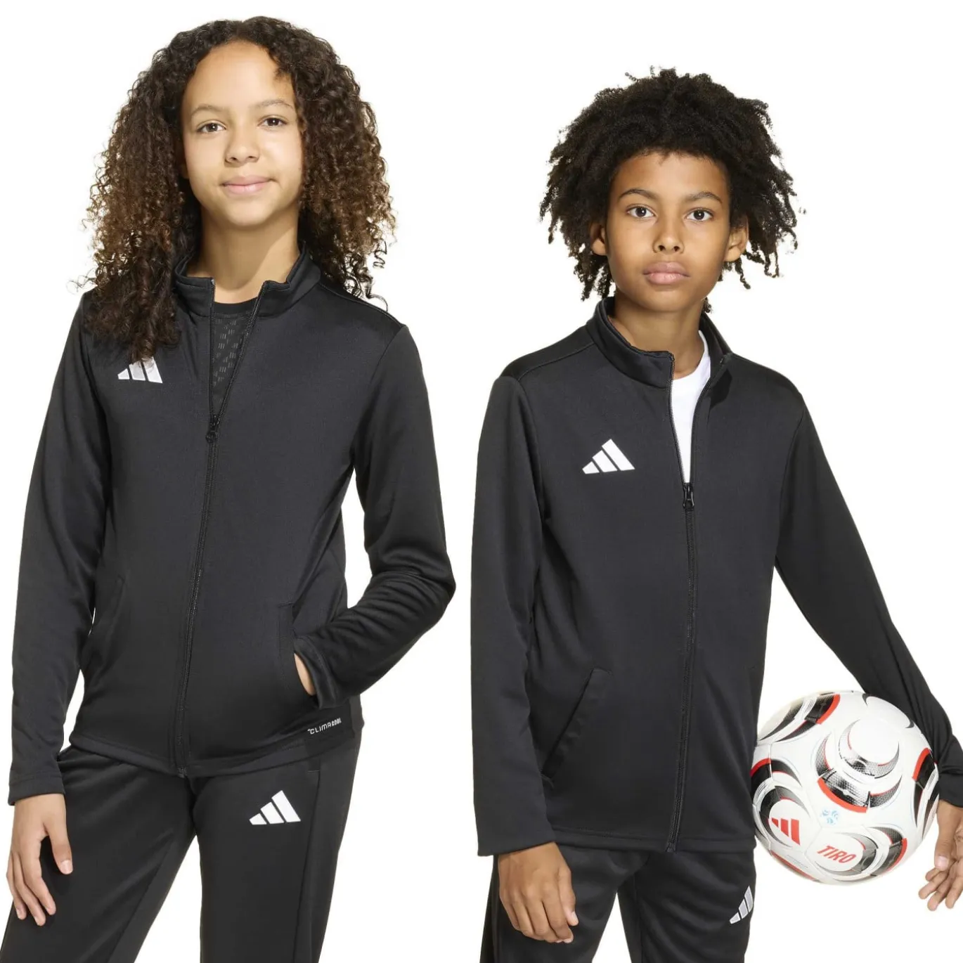 adidas Entrada 26 Trainingsjack Kids Zwart Wit