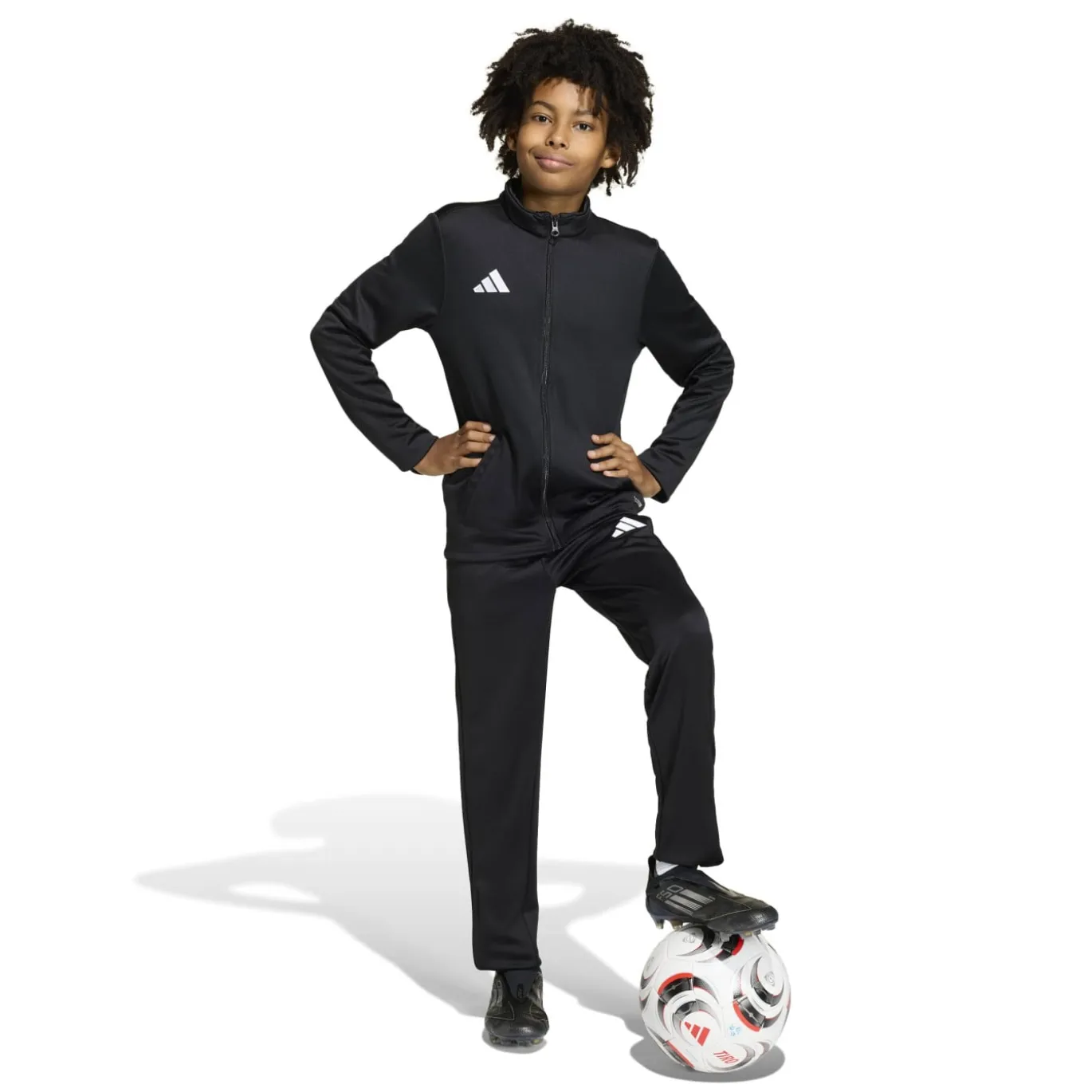 adidas Entrada 26 Trainingspak 1/4-Zip Kids Grijs Zwart