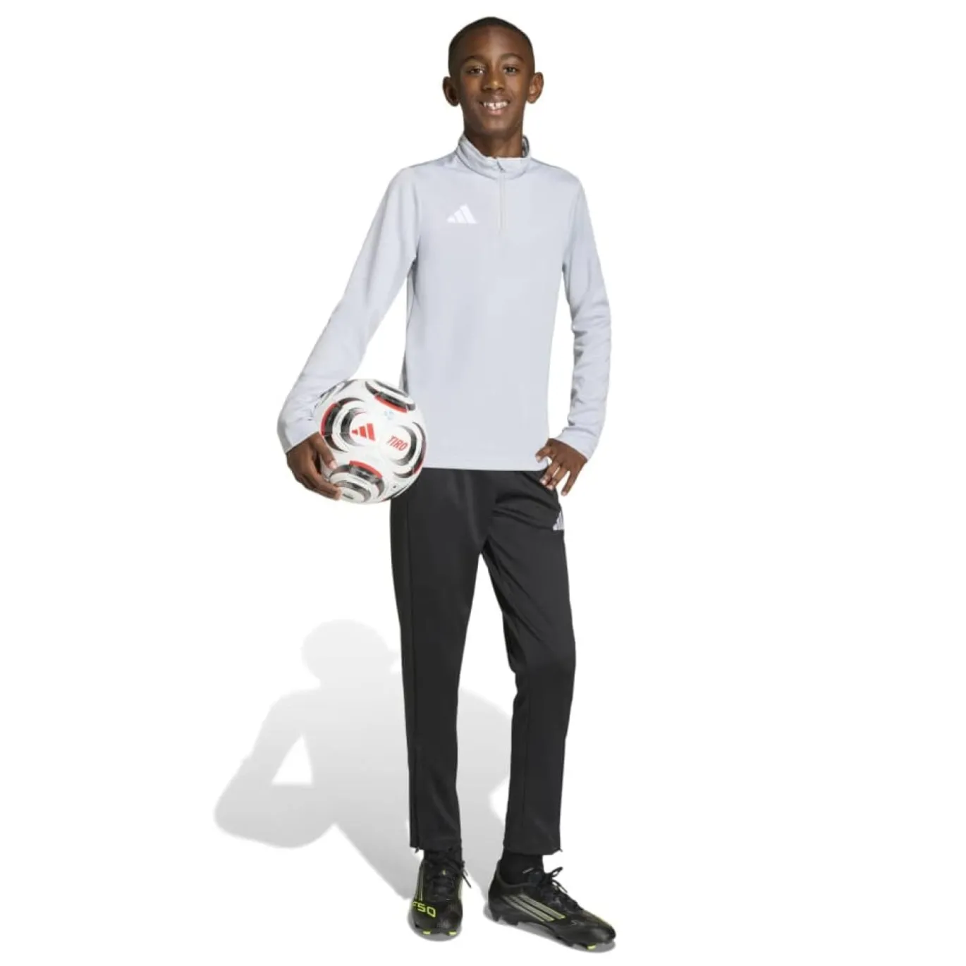 adidas Entrada 26 Trainingspak 1/4-Zip Kids Grijs Zwart