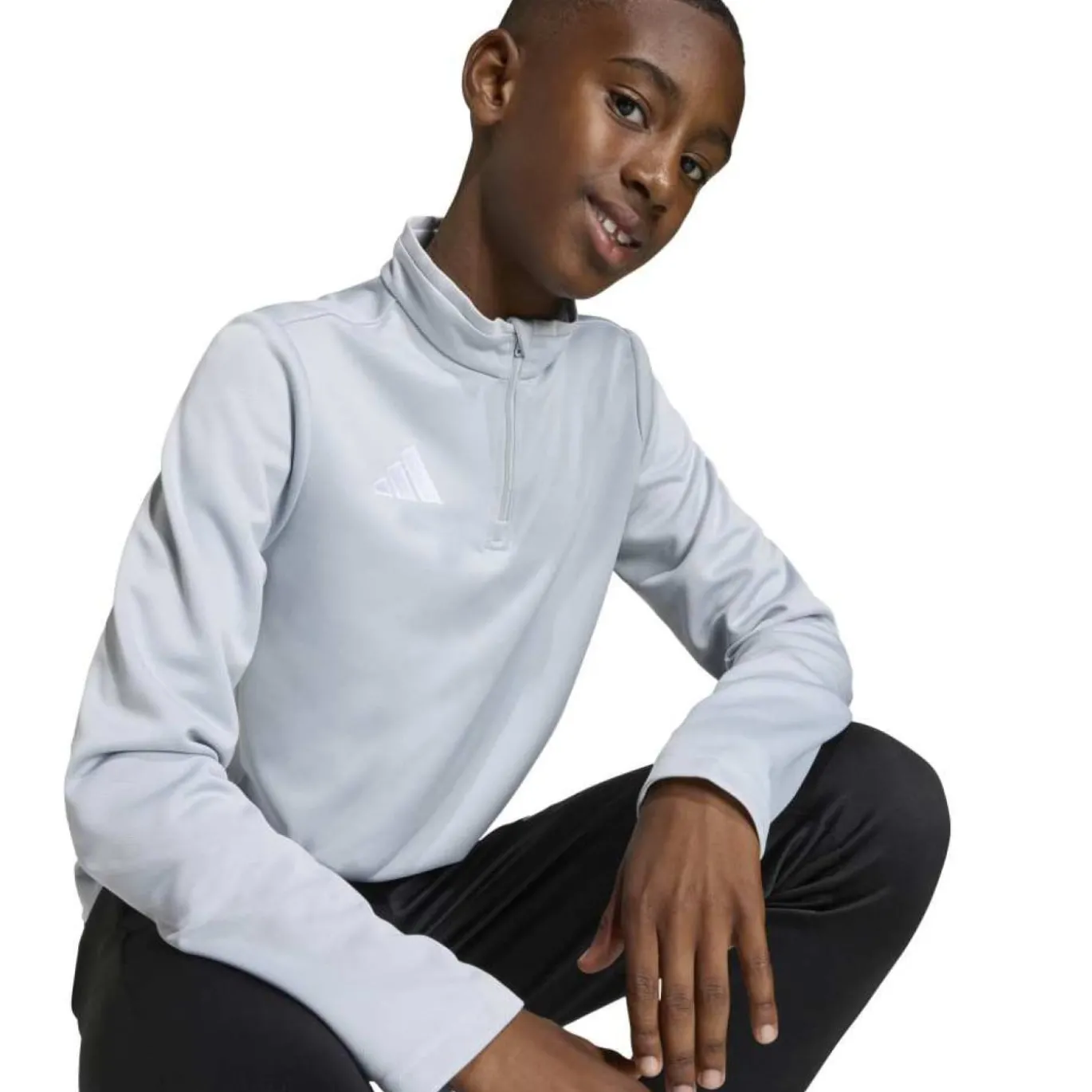 adidas Entrada 26 Trainingspak 1/4-Zip Kids Grijs Zwart